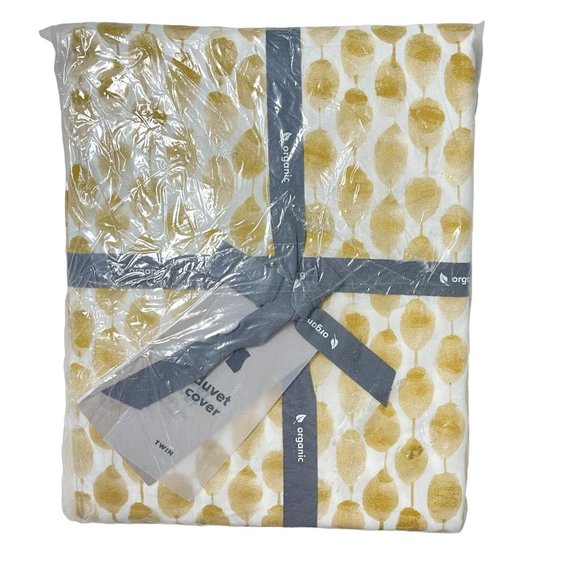West Elm Other - West Elm Organic Twin Duvet Cover Watercolor Leaf Print